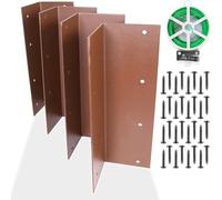 IRSTBL - Raised Garden Bed Corner Brackets 4 Pack for 25-38cm Beds Rust Resistant Steel with Screws Includes 20m Garden Twist Tie and Cutter for Plants