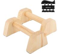 IRSTBL Wooden Push Up Bars - Heavy-Duty Beech Parallettes with Non-Slip Pads - Push Up Handles for Calisthenics, Handstands & Strength Training at Home or Gym