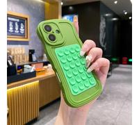 IRTGFG for iPhone 15 Pro Fixing Suction Cup Curly Wave Case Soft Silicon Fixed Pad Cover(for iPhone 15 Pro/Green)