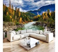 Irtysh River Photo Wallpaper 118"x83" Lake 3D Effect Panoramic Wall Murals Non-Woven Wall Paper for Bedroom Living Room TV Backdrop,Easy to Install W-606