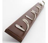 IRUGS Bamboo Coat Rack Wall Mounted with 4/5/6/7/8 Metal Zinc Alloy Hooks, Entryway Wall Hooks Rack for Hanging Coats, Hat, Towel, Key, Scarf, Bags(Brown,61cm/24in)