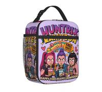 IRUHHGU Huntrix Ramyeon Kpop Demon Hunters Movie Insulated Lunch Bags Cooler Bag Reusable Leakproof Tote Lunch Box Girl Boy Office