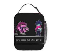 IRUHHGU Insulated Lunch Box Deltarune Kris Where are WE Merch Storage Food Box Y2K Cooler Thermal Lunch Box for School