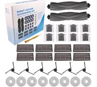IRUOLYNN Replacement Accessories Parts Kit Compatible with Dreame L40 Ultra | X40 Ultra | Mova P10 Pro Ultra - 8 Robot Vacuum Dust Bags, 8 Mop Pads, 8 Filters, 6 Side Brushes, 2 Rubber Main Brushes