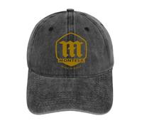 IRURYSHH Montesa Logo with M Initial and Made in Spain Text for a Spanish Brand Washed Baseball Cap