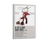 IRUWQUP 9 To 5 And Odd Jobs by Dolly Parton Poster Wall Art Canvas Aesthetic Music And Movies Decorative Painting for Living Room Bed Room 12x18inch(30x45cm) Frame-style