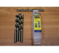 IRWIN 10502533 HSS Cobalt Drill Bits pack of 5 7.5mm OL:109mm WL:69mm x 5 pack