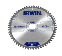 Irwin 1907777 Aluminium Circular Saw Blade 216 x 30mm x 60T