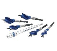 Irwin 1922007 Blue Groove 6X Stubby Wood Bit Set, 5 Piece: 16-25mm + Extension Irw1922007