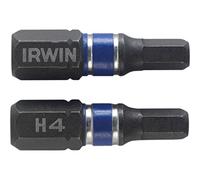 IRWIN 1923344 25 mm Hex 4 Impact Screwdriver Bits (Pack of 2)