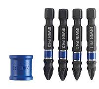 IRWIN 1923416 Impact Screwdriver Bit Set PZ/PH + Magnetic Screw Holder (Set of 5)