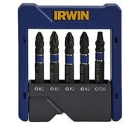 IRWIN - Impact Screwdriver Pocket Bit Set of 5 Pozi/Phillips/Torx PZ PH TX