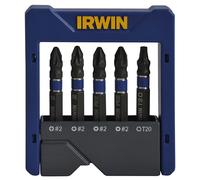 IRWIN - Impact Screwdriver Pocket Bit Set of 5 Pozi/Phillips/Torx PZ PH TX
