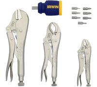 Irwin 2077703 Vise-Grip Fast Release Locking Pliers Set with Free 8-in-1 Multi-Tool, 3-Piece
