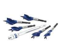 Irwin 1922007 6X Blue Groove Stubby Wood Bit Set with Extension, 16mm-25mm, 5 Pieces
