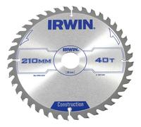 IRWIN IRW1897204 210 x 30mm 40-Teeth Circular Saw Blade with ATB Tooth Grind