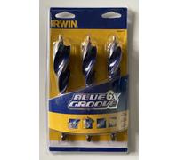 Irwin Blue 6x Groove 3 Pieces Drill Bit Set - 10506627