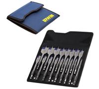 Irwin Blue Groove 17Pc Flat Spade Drill Bit Set Storage Wallet Irwiw4041002