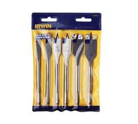 Irwin 10502826 4x Blue Groove Flat Bit Set of 6: 10, 13, 16, 19, 22 & 25mm