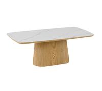 irwin ceramic top wooden dining table 2000mm in sand