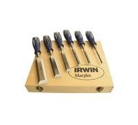 Irwin Chisel Set Marples M750 6pc Bevel Edge Split Proof In Case 10503428