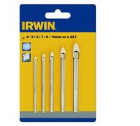 Irwin Glass Ceramic Tile Spade Drill Bit 4mm to 10mm or Set