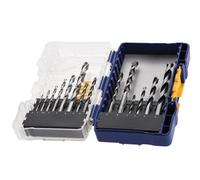 Irwin Hss Pro 15-Piece Drill Bit Set For Metal, Wood And Masonry
