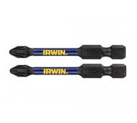 Irwin Impact Pro Performance Screwdriver Bits, Pozidriv Multi Colour (Pz1 57mm (Pack 2))