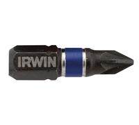 IRWIN Impact Pro Performance Screwdriver Bits PZ1 25mm (Pack 2) in Black Irwin Black