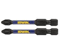 IRWIN Impact Pro Performance Screwdriver Bits PZ3 57mm (Pack 2) in Black Irwin Black
