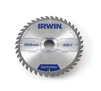 IRWIN IRW1897200 190 x 30mm 40-Teeth Circular Saw Blade with ATB Tooth Grind