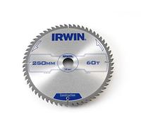 IRWIN IRW1907700 250 x 30mm 60-Teeth Professional Circular Saw Blade - Wood