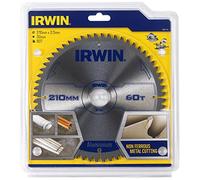 Irwin® 1907775 Professional Aluminium Circular Saw Blade 210 X 30Mm X 60T Tcg