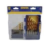 Irwin IW3038501 HSS Titanium Metal Drill Bit Set, 15pc