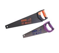 IRWIN Junior Toolbox Saw 880 Coated Hand Saw Fast Wood Cutting Pack of 2