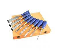 Irwin Marples 8 Pce Striking Cap Wood Chisel Set 1/4" - 2" +Wooden Case Robust