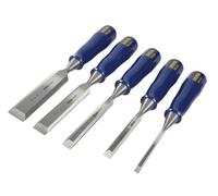 IRWIN Marples Bevel Edge Chisel Blue Chip Handle Set 5: 6, 10, 12, 18 & 25mm