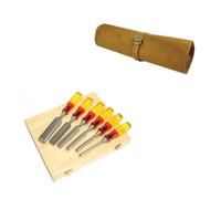 Irwin Marples M373 6 Piece Splitproof Set Chisels 6-50mm Box + Leather Tool Roll