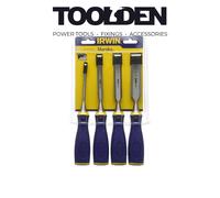 IRWIN 10505173 Marples M500 Bevel Edge All-Purpose Chisel with Striking Cap 4-Piece Set (Clamshell), Set of 4