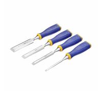 IRWIN 10505173 Marples M500 Bevel Edge All-Purpose Chisel with Striking Cap 4-Piece Set (Clamshell), Set of 4