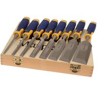 Irwin Marples Protouch Bevel Edge Chisel Set Of 6 Plus 2 Chisels Free in Blue Irwin Marples Blue
