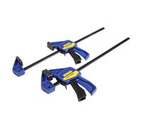 IRWIN QUICK-GRIP Light-Duty (63kg) Mini (300mm) Trigger Clamp, Twin Pack, T54122EL7