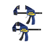 Irwin Quick-Grip T5062QCEL7 Quick Change Bar Clamp 6in / 150mm Twin Pack