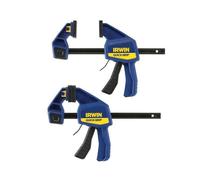 Irwin Quick-Grip Quick-Change Medium-Duty Bar Clamp 150Mm (6In) Twin Pack Q/G506