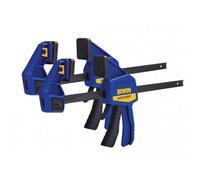 Irwin Quick-Grip Quick-Change Medium-Duty Bar Clamp Multi Colour (300mm (12In) Twin Pack)