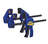 Irwin Quick-Grip Bar Clamps T5122QC Quick-Change 300mm (12 in) Twin Pack
