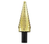 Irwin Tools IRWIN Step Drill Bit, 3/16" to 7/8", Titanium Nitride Coated Nitrate, 3/8" Shank (15104)