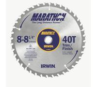 IRWIN Tools MARATHON Carbide Table/Miter Circular Blade, 8 1/4-inch, 40T Universal Arbor Miter and (14053)