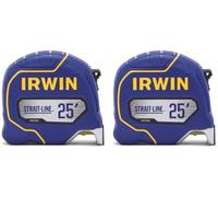 Irwin Tools Strait-LINE 2-Pack 25-ft Tape Measure (IWHT39396S), Navy/Grey