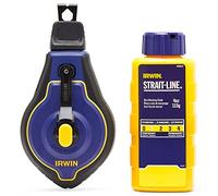 IRWIN Tools STRAIT-LINE Chalk Line, Speedline Pro Reel, Blue, 100 ft. (IWHT48443BC)